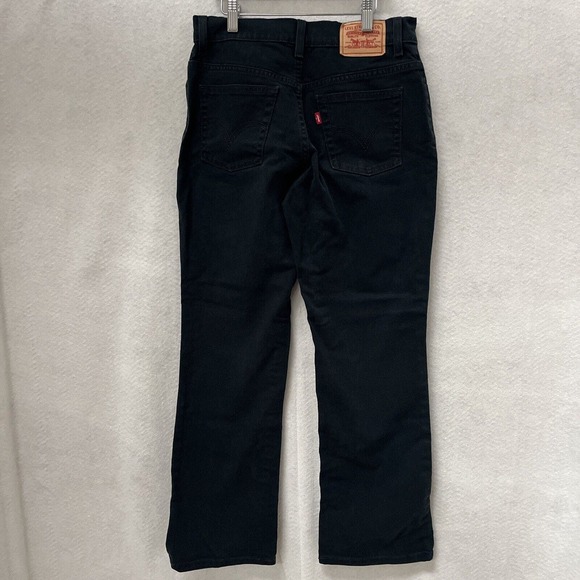 Levis 550 Womens Size 6 Relaxed Boot Cut Denim Jeans Black vintage 90’s - Picture 3 of 12